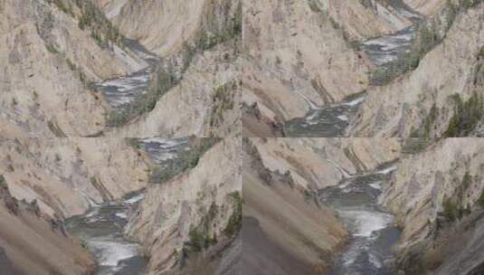 美国风景中的岩石峡谷和河流高清在线视频素材下载