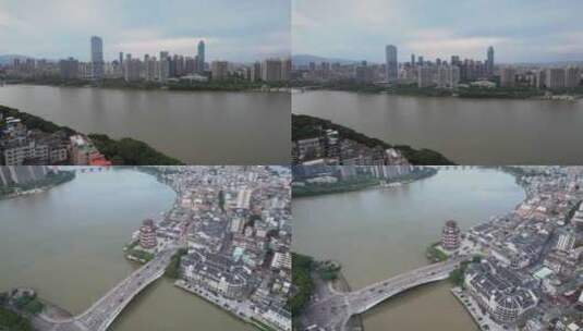 4K广州地标惠州CBD航拍视频高清在线视频素材下载