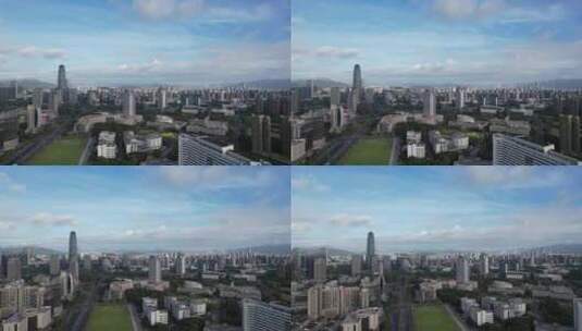 浙江台州城市风光商务区航拍高清在线视频素材下载