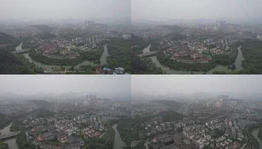 广西桂林城市建设交通航拍高清在线视频素材下载