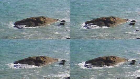 海上礁石海水海洋暗礁海岸线岩石大海风景高清在线视频素材下载