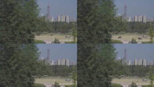 远眺城市高楼建筑高清在线视频素材下载
