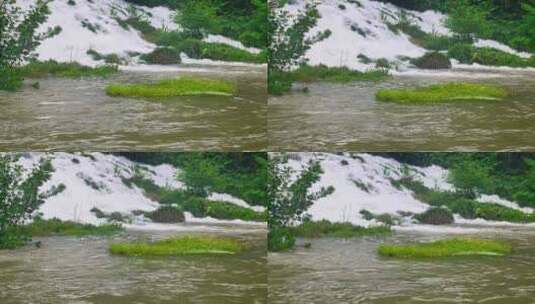 河流夏季洪水高清在线视频素材下载