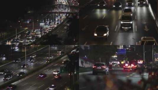 深圳城市夜晚车流高清在线视频素材下载