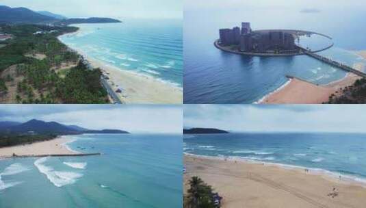 三亚  万宁海滩 自然风光高清在线视频素材下载