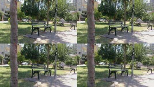 公园里的长椅高清在线视频素材下载
