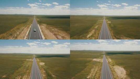 内蒙古草原公路高清在线视频素材下载