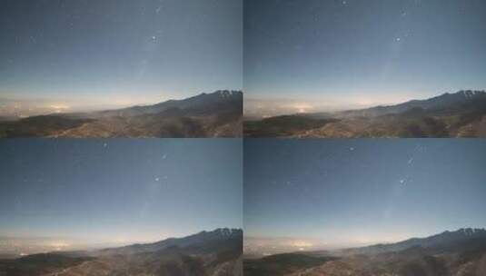 山脉上空星空景观高清在线视频素材下载