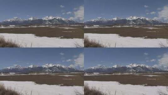 科罗拉多远处被雪覆盖的山脉高清在线视频素材下载