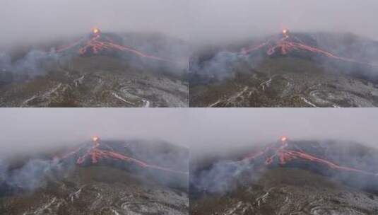 火山熔岩高清在线视频素材下载