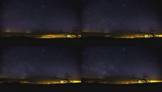 夜晚银河星系的特写镜头高清在线视频素材下载