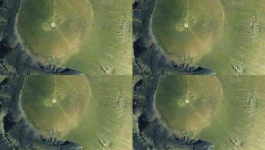 乌兰哈达火山群地址公园无人机航拍高清在线视频素材下载