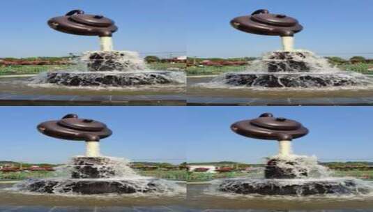 公园景观喷泉高清在线视频素材下载