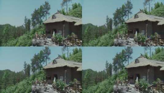 山林风景小屋高清在线视频素材下载