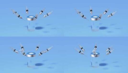 新冠病毒疫苗三维概念动画高清在线视频素材下载