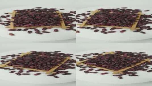 五谷杂粮红腰豆豆类粗粮4k视频高清在线视频素材下载