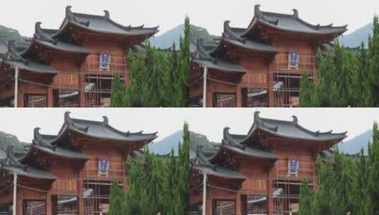 中式建筑屋顶青瓦高清在线视频素材下载