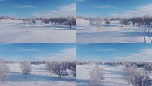 草原雪景高清在线视频素材下载