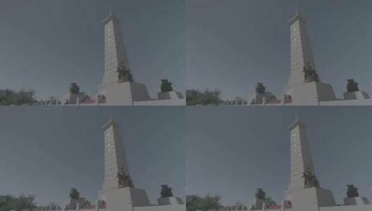 抗美援朝纪念塔LOG高清在线视频素材下载
