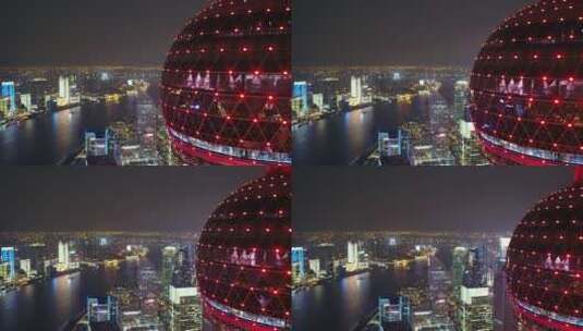 4K上海航拍外滩陆家嘴金融城高清在线视频素材下载