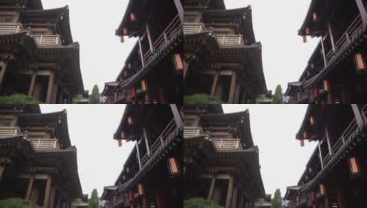 杭州大兜路香积寺建筑视频高清在线视频素材下载