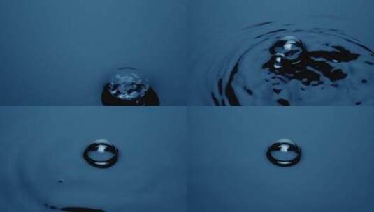 水中的气泡和涟漪高清在线视频素材下载