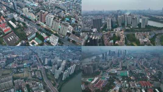 广州海珠区及丽影广场航拍2022最新高清在线视频素材下载