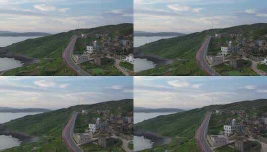 海边公路桥梁平潭最美环岛路行驶的车辆高清在线视频素材下载