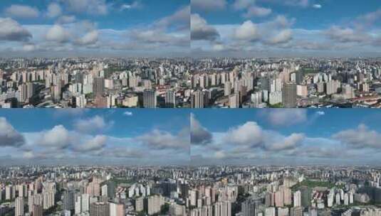 上海蓝天白云航拍高清在线视频素材下载