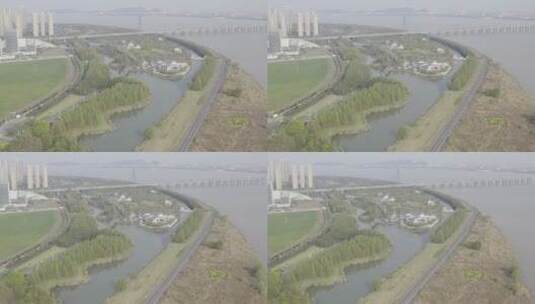 杭州沿江湿地公园高清在线视频素材下载