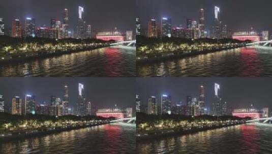 广州市中心夜景延时高清在线视频素材下载