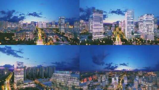 大气震撼三维科技未来城市规划动画漫游高清在线视频素材下载