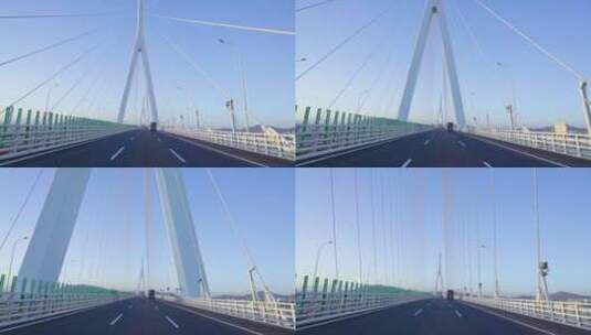 地拍厦漳大桥上的车流景光高清在线视频素材下载