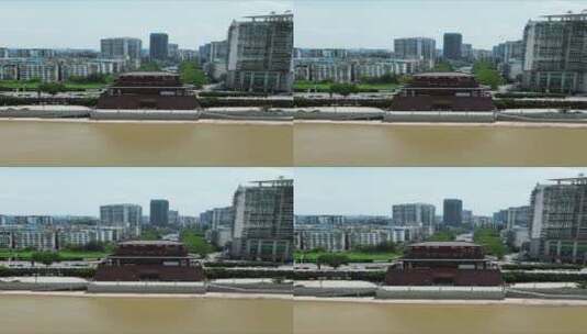 航拍湖北鄂州武昌门古建筑高清在线视频素材下载