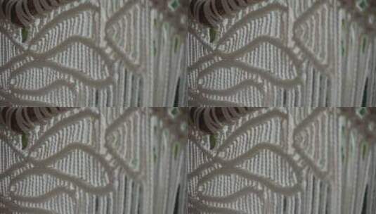 绳子编织的艺术品高清在线视频素材下载