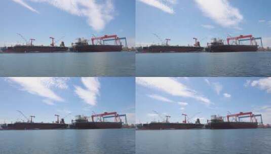 造船厂延时 船舶制造 船舶重工高清在线视频素材下载