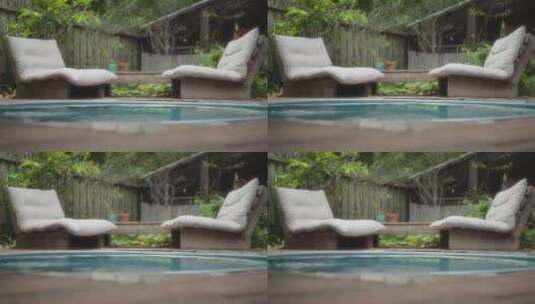 庭院的躺椅高清在线视频素材下载