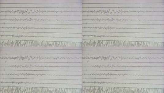 地震检测记录波形图高清在线视频素材下载
