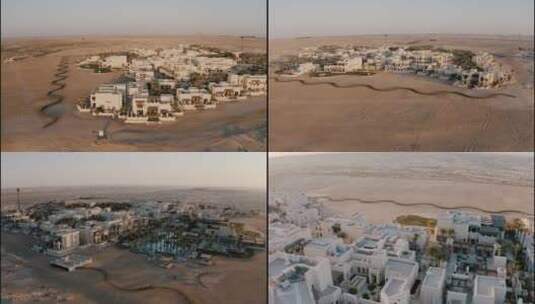阿联酋阿布扎比沙漠酒店日出15高清在线视频素材下载