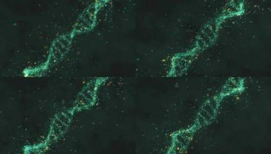 粒子特效DNA螺旋体高清在线视频素材下载