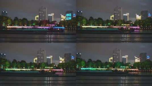 运河夜景高清在线视频素材下载
