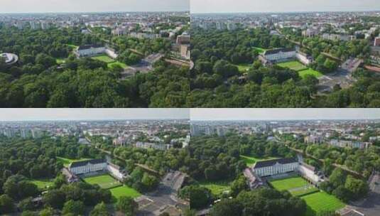 德国柏林贝尔维尤宫的鸟瞰图高清在线视频素材下载