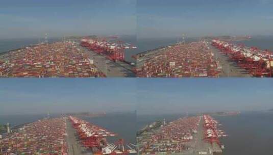 智慧港口 航拍 全景高清在线视频素材下载
