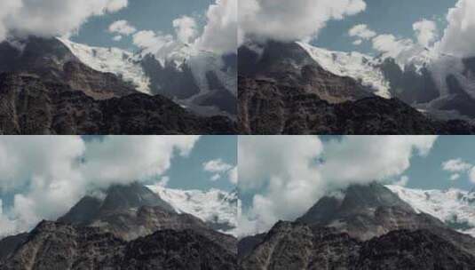 4k新疆冰川航拍高清在线视频素材下载