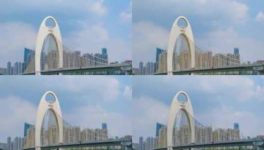 广州珠江猎德大桥江景延时高清在线视频素材下载