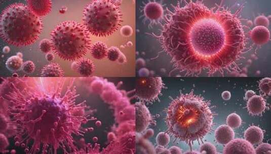 病毒细胞 病毒 细菌高清在线视频素材下载