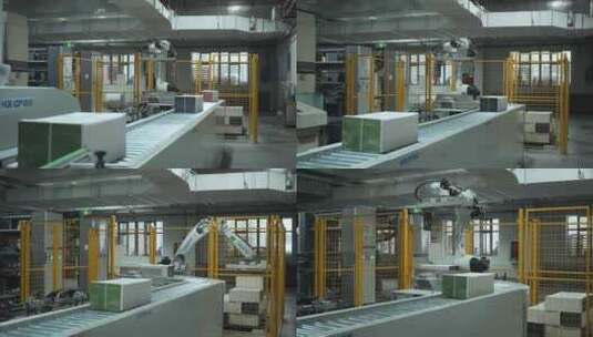 印刷工厂 机械臂 科技 印刷机 4k高清在线视频素材下载