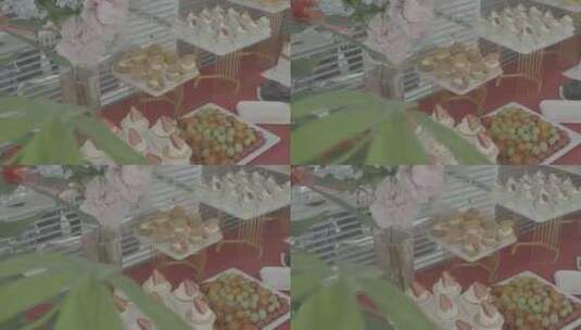 甜品 甜品台 茶歇 小蛋糕高清在线视频素材下载