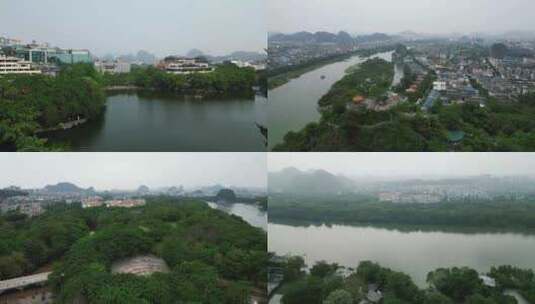 广西桂林山水风光航拍高清在线视频素材下载