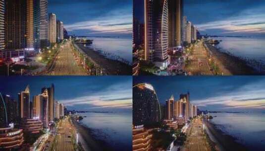中国广西北海市美丽的海滨城市高清在线视频素材下载